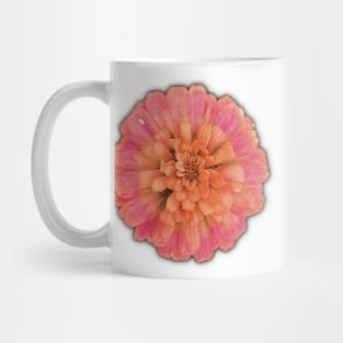 Pink and Peach Flower on the Edge of Decay - Photograph Art -  Digital Image Cut-out into a fun graphic perfect for stickers, notebooks, greeting cards, pillows and more Mug